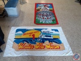 (2) Snap On beach Towels (1) Under the Sun , (1) World Championship Team