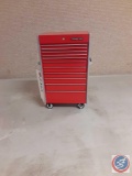 Snap on tool chest bank with tools.