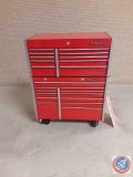 Snap on tool box bank with damage.