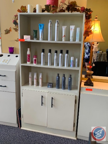 salon display unit 6x36 3 shelves 2 doors. Product not included.