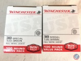 AMMO:Winchester 38 Special 130 Grain Full Metal Jacket (200 Rounds) SB1442
