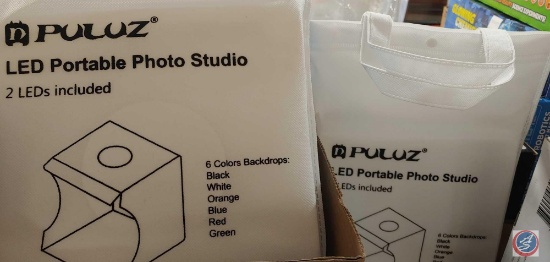 (2) Puluz Led Portable Photo Studio, (2) Led Included, Make block, Q-Scout, Alloy Block Robots,