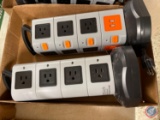 (2) Power Strip Towers with plugs and USB ports.