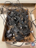 Assorted charging cords.