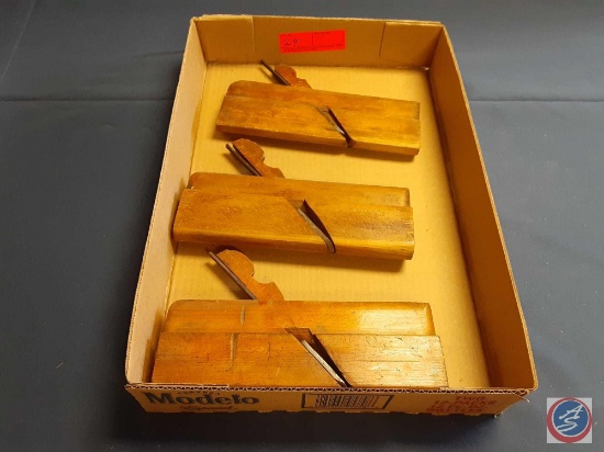 (3) Antique wood planes; (1) DTL #6 A.C. Bartlett's Plane Co. (1) E.H. Meyer Ohio Tool Co. #72 JC;