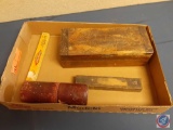 (1)...Vintage Round Wooden Drill Bit Holder, (1) Vintage Stiletto Expansive Bit w/Wooden Case, (1)