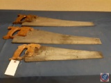 (1) Vintage Hand Saw by Disston...& Son, (1) Vintage Hand by Disston & Son (1) Vintage Hand Saw by