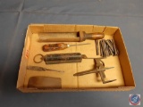 (1) Flat Vintage Assorted Tools and Pieces