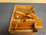 (3) Antique wood planes ; (1) Sandusky tool Co.Ohio; (1) J. Kellogg.