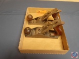 (2) Antique wood planes; (1) No.3 Stanely; (1) Bailey .