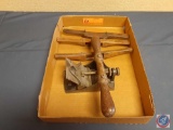 (1) Flat of assorted vintage hand tools; (1)...Vintage Stanley No. 12 1/2 Cabinet Scraper; (2)