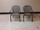 (2) Outdoor Hard Plastic Chairs 17