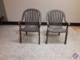 (2) Outdoor Hard Plastic Chairs 17