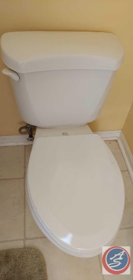 American Toilets, White wood frame insert with drawers approx. measurements 21x40 & w/ Shower head