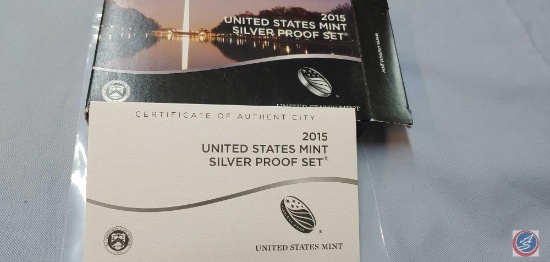 2015 UNITED STATES MINT SILVER PROOF SET CERTIFICATE OF AUTHENTICITY W/ PRESIDENTIAL SET.......