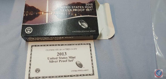 2013 UNITED STATES MINT SILVER PROOF SET... CERTIFICATE OF AUTHENTICITY W/ PRESIDENTIAL SET...