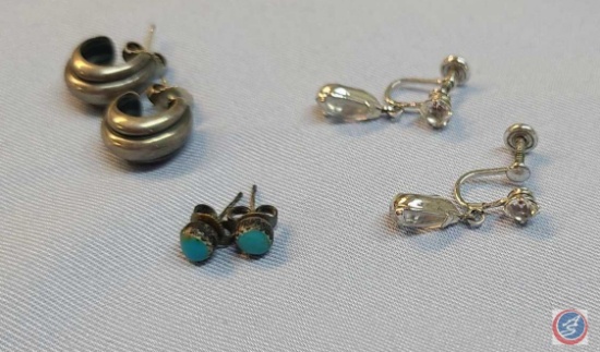 (2) Pair pierced earrings, (1) Pair of... Dangling non-pierced earrings