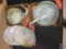 (3) Flats of assorted China items to many to list; Bowl, Cake server plates, creamer, Round bowl