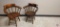 {{2X$BID}} (2) Wood Chairs with Cane Seats