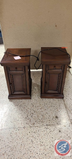 {{2X$BID}}... ...(2) Night Stand Tables with USB & Power outlets on Back.... Approx. Measurements ar