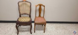 {{2X$BID}}... (1)...Antique Turn of the Century Chair, (1) Cane back and Seat.