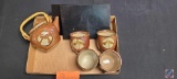 Stoneware Tea Pot and cups.