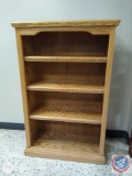 ...Midwest Woodworking Inc. Solid Oak Wood 30x48 Traditional Bookcase, 3 shelves.... Approx Measurem