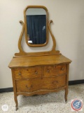 Vintage Dresser with Mirror... Approx Measurements are: 35 1/4