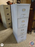 (2) 4 Drawer Metal Filing Cabinets. Approx Measurements : 52
