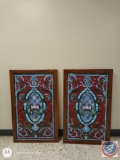 (2) Stained Glass Window's... Approx Measurements; 37