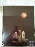 A Framed Picture with Moon and Space Shuttle, Approx Measurement is ; 20.5