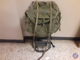 1 US army backpack and one US Army gun holster