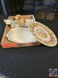 (1)......Arnart Fragonard Love Story Beehive Mark Serving Plate, (1) Oval shape serving platter,