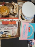 Assorted items to many to name, Books, Decorative plates, nativity scene, indoor , outdoor lights.