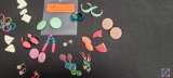 Assorted styles, color, shape, size earrings.