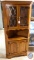 Wood Hutch with 2 Glass Doors, 2 Small doors on bottom, approx measurements are : 74