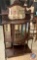 An Antique Hutch with a Glass Bubble Front Door, Right hand top shelf had a crack but was mended to