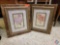 2pc lot... floral photo framed pieces ...wall decor... 20... w x 24 tall...