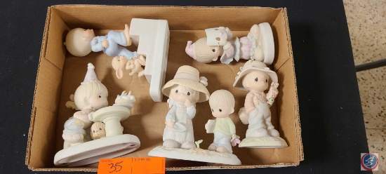 (1) Flat of assorted Precious Moments Figurines.