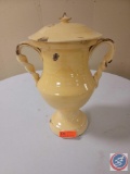 Yellow ceramic Urn...