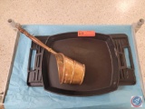 Cast iron skillet pan, griddle pan and copper water scoop...