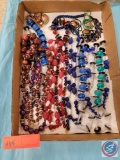 misc lot of beads and costume jewelry