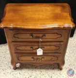 3 Drawer Wood Night Stand approx measurements are: 23Dx23Wx14H.