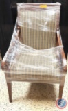 Wood and Fabric Chair.
