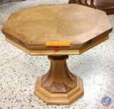 Pedestal Octagon Table approx measurements are: 18