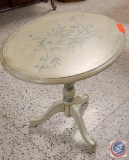 Antique Round Table approx measurements are: 25WX20DX24H.