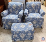 {{3X$BID}} (2) Chairs and matching Foot Rest
