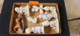 (1) Flat of assorted Precious Moments figurines, (1) Rocking Horse figurine.