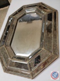 octagon mirror edged pieces around HEAVY PIECE... 21 w x 32 tall ...