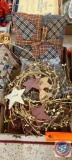 (3) Assorted 4th of July decor, flag and wicker baskets...